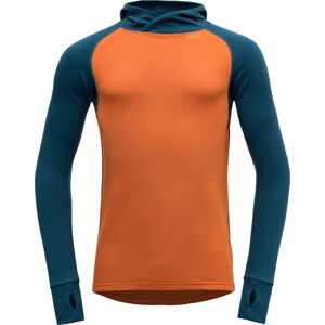 Devold Men's Expedition Merino 235 Hoodie Flame/Flood S, FLAME/FLOOD