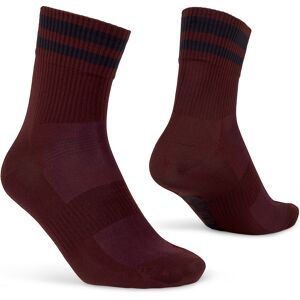 Gripgrab Original Stripes Crew Socks Dark Red L (44-47), Dark Red