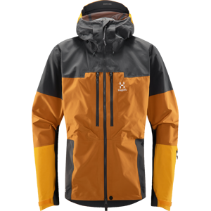 Haglöfs Men's Spitz Gore-Tex Pro Jacket Golden Brown/Magnetite S, Golden brown/Magnetite