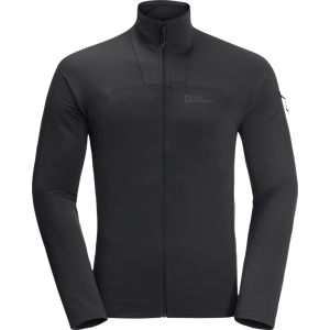 Jack Wolfskin Men's Prelight Full Zip Black XL, Black