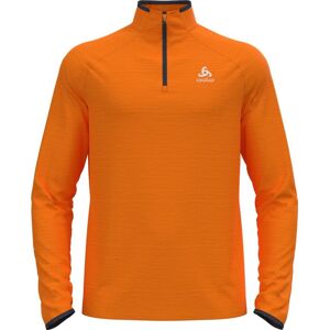 Odlo Men's Midlayer 1/2 Zip Run Easy Warm Oriole Melange S, Oriole Melange