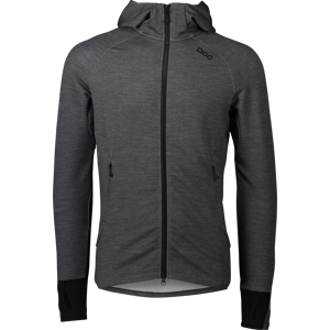 POC Men's Merino Zip Hood Sylvanite Grey Melange S, Sylvanite Grey Melange