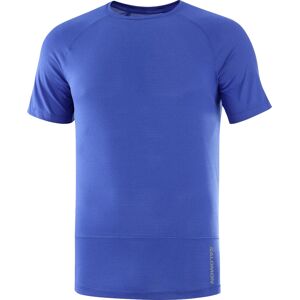 Salomon Men's Cross Run SS Tee Blue S, Surf The Web