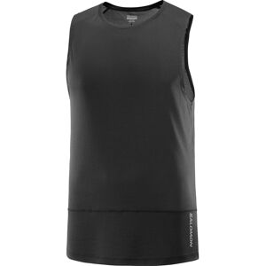 Salomon Men's Cross Run Tank Top Deep Black L, Deep Black/