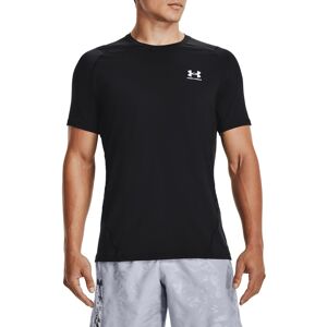 Under Armour Men's UA HG Armour Fitted Short Sleeve Black L, Black/White