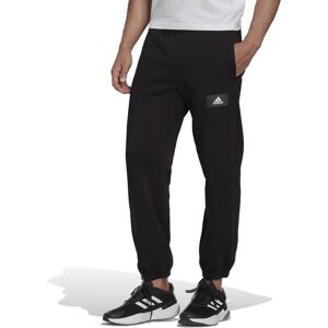 Adidas Essentials Feelvivid Cotton Fleece Straight Leg Joggingbukser Herrer Tøj Sort M