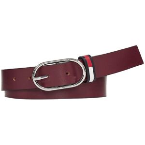 Tommy Hilfiger Bælte - Oval - Burgundy - Tommy Hilfiger - 75 Cm - Bælte