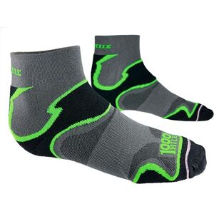 1000 Mile Fusion Double Layer Anklet Sock Mens, Black / Green