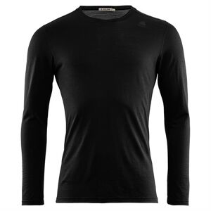 Aclima LightWool Undershirt L/S Mens, Jet Black XS