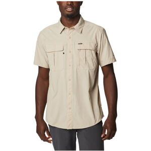 Columbia Sportswear Columbia Newton Ridge II SS Shirt Mens, Ancient Fossil Str. 34