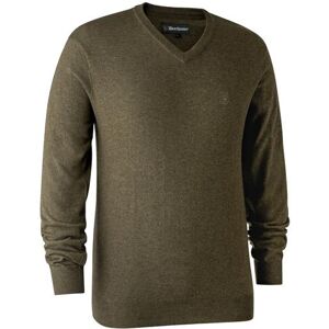 Deerhunter Mens Kingston Knit with V-Neck, Cypress