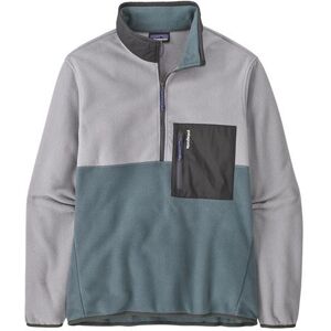 Patagonia Mens Microdini 1/2 Zip P/O, Nouveau Green / Salt Grey L