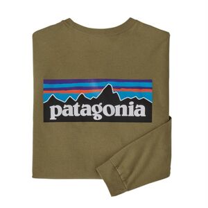 Patagonia Mens L/S P-6 Logo Responsibili-Tee, Moray Khaki