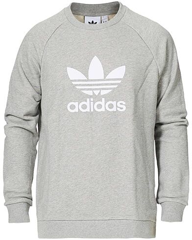 adidas Originals Trefoil Crew Neck Sweatshirt Grey Melange men M Grå