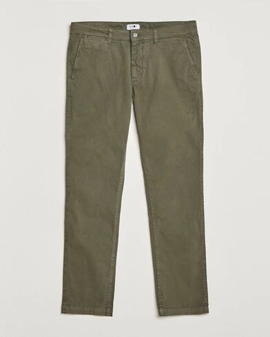 NN07 Marco Slim Fit Stretch Chinos Army Green men W32L32 Grøn