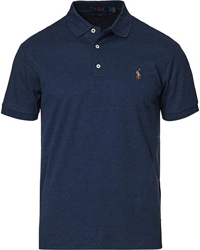 Polo Ralph Lauren Custom Slim Fit Pima Luxury Polo Spring Navy Heather men XXL Blå