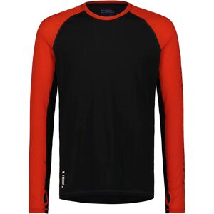 MONS ROYALE TEMPLE MERINO LS RETRO RED BLACK S