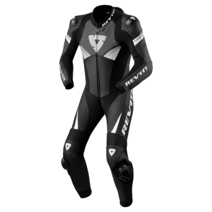 REV'IT! Mono de Cuero Piece Suit Argon 2 Negro-Blanco