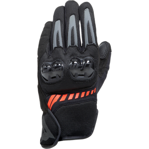 Dainese Guantes de Moto  MIG 3 Air Negro-Rojo Fluo