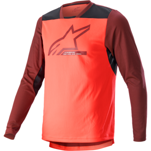 Alpinestars Camiseta de Bici de Montaña  Drop 6 V2 LS Coral-Fluo-Negro