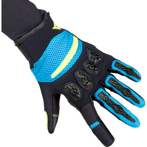 Dainese Guantes de Moto  Aerox Negro-Azul-Amarillo Fluo