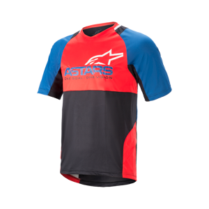 Alpinestars Camiseta de Bici de Montaña   Drop 8.0 SS Mid-Azul-Rojo