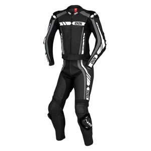 iXS Traje de cuero  RS-800 Negro-Gris-Blanco 2-Piezas