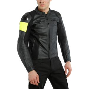 Dainese Chaqueta de Moto  VR46 Pole Position Negro-Amarillo Fluo