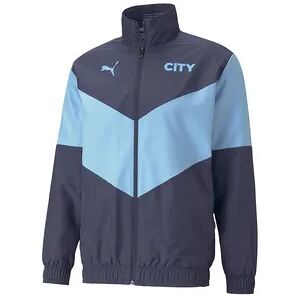 Puma MCFC PREMATCH - Chaqueta hombre peacoat/team light blue