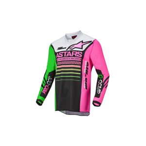 Camiseta Alpinestars Racer Compass Negro Verde  3762122-1669