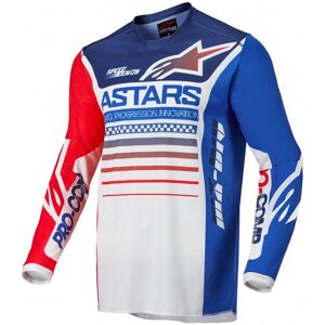 Camiseta Alpinestars Racer Compass Off White Rojo  3762122-2537