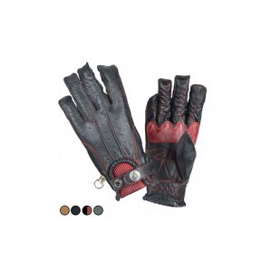 BY CITY Guantes Verano ByCity Second Piel Negro Rojo  1000050XS