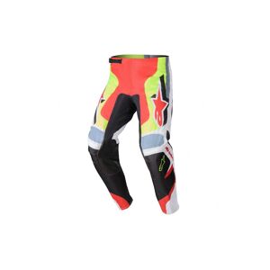 Pantalón Alpinestars Fluid Agent Negro Mars Rojo Amarillo Fluor  3722223-1125