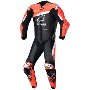 Mono Alpinestars Gp Plus V4 1Pc Leather Negro Rojo Fluor Blanco  3150523-1321