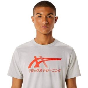 Camiseta Algodon Asics Tiger Gris Cherry Tomato