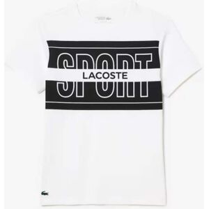 Camiseta Lacoste Sport Logo Blanco Negro -  -M