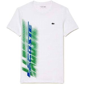 Camiseta Lacoste Sport Marca Contraste Blanco -  -L