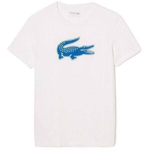 Camiseta Lacoste Sport Transpirable Blanco Azul