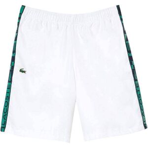 Short Lacoste Sport Rayas Laterales Blanco Verde -  -XL