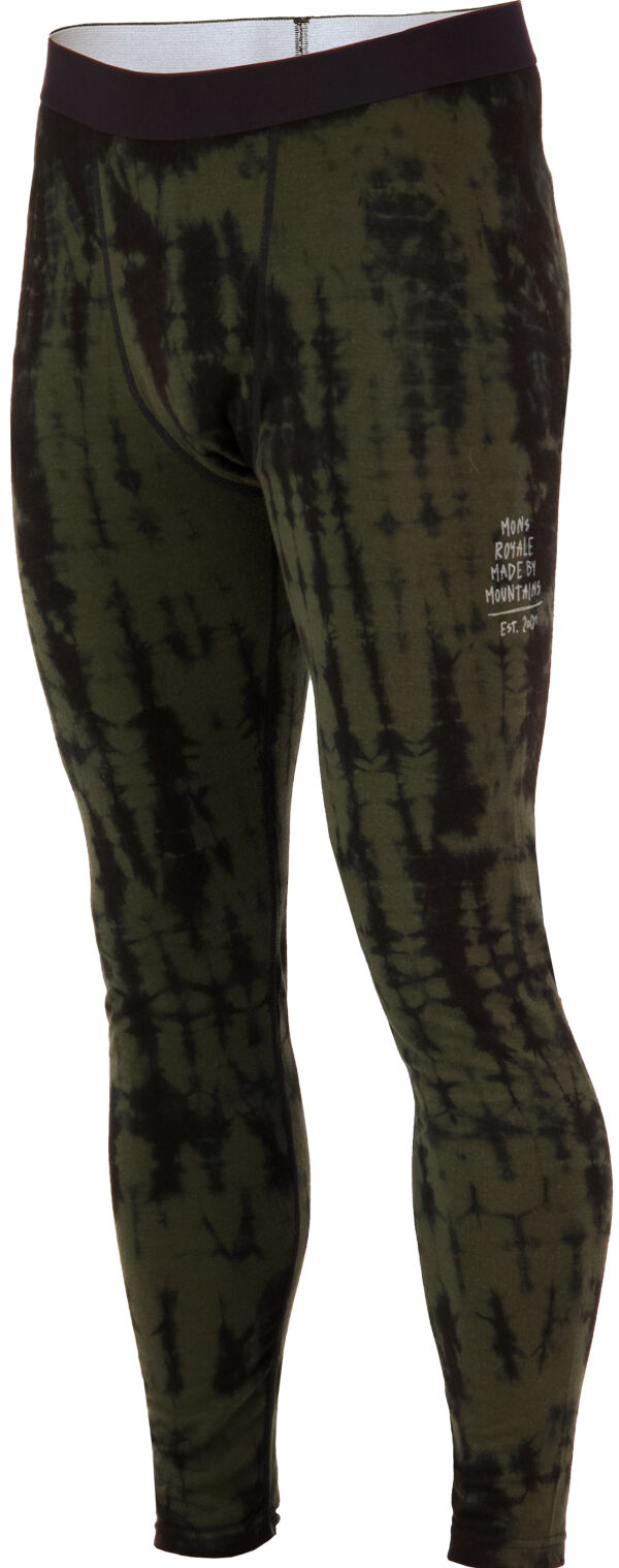 MONS ROYALE MERINO FLEX 200 LEGGING AOP OLIVE TIE DYE XL