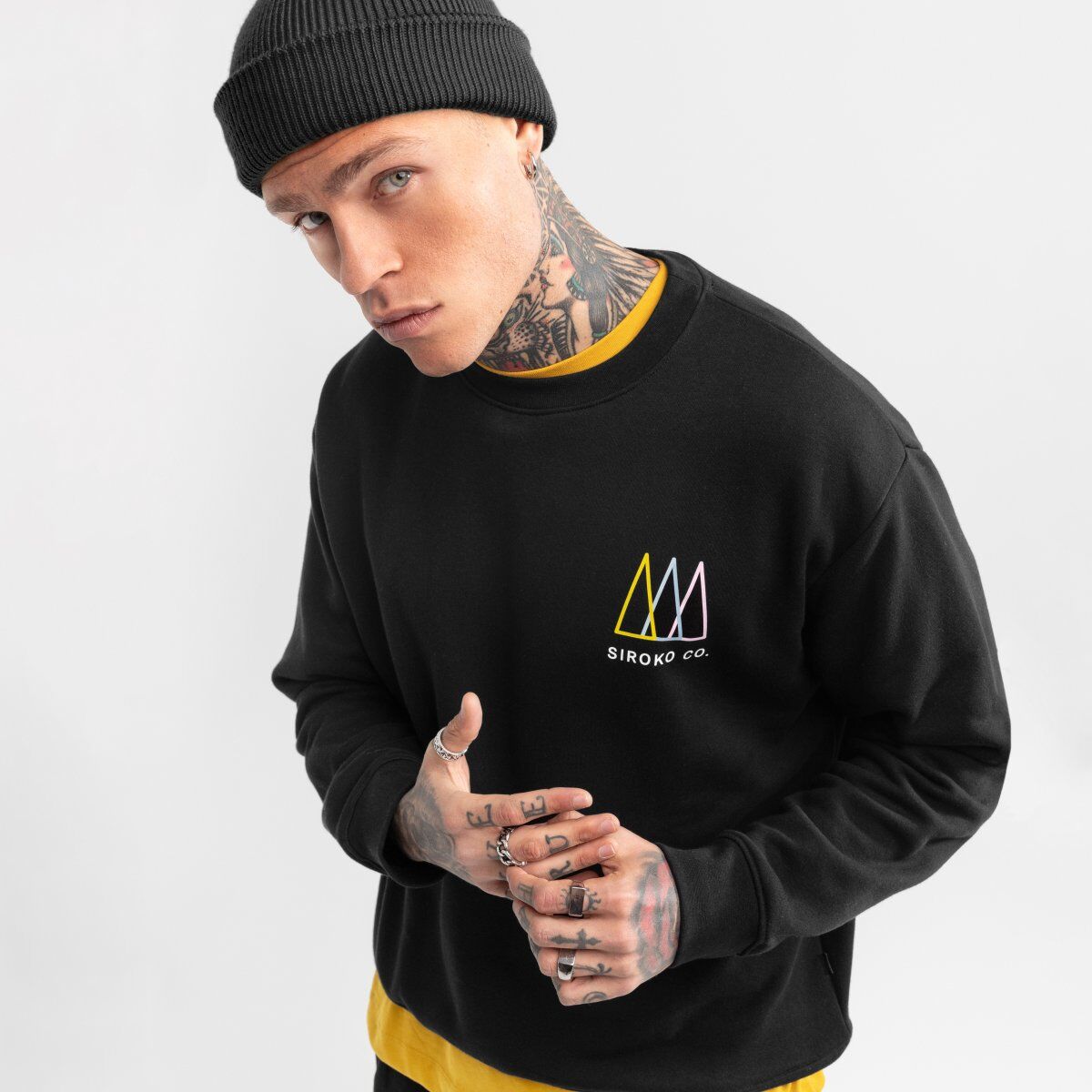 Sudadera sin Capucha con Cuello Redondo Siroko  Chain (XXL)