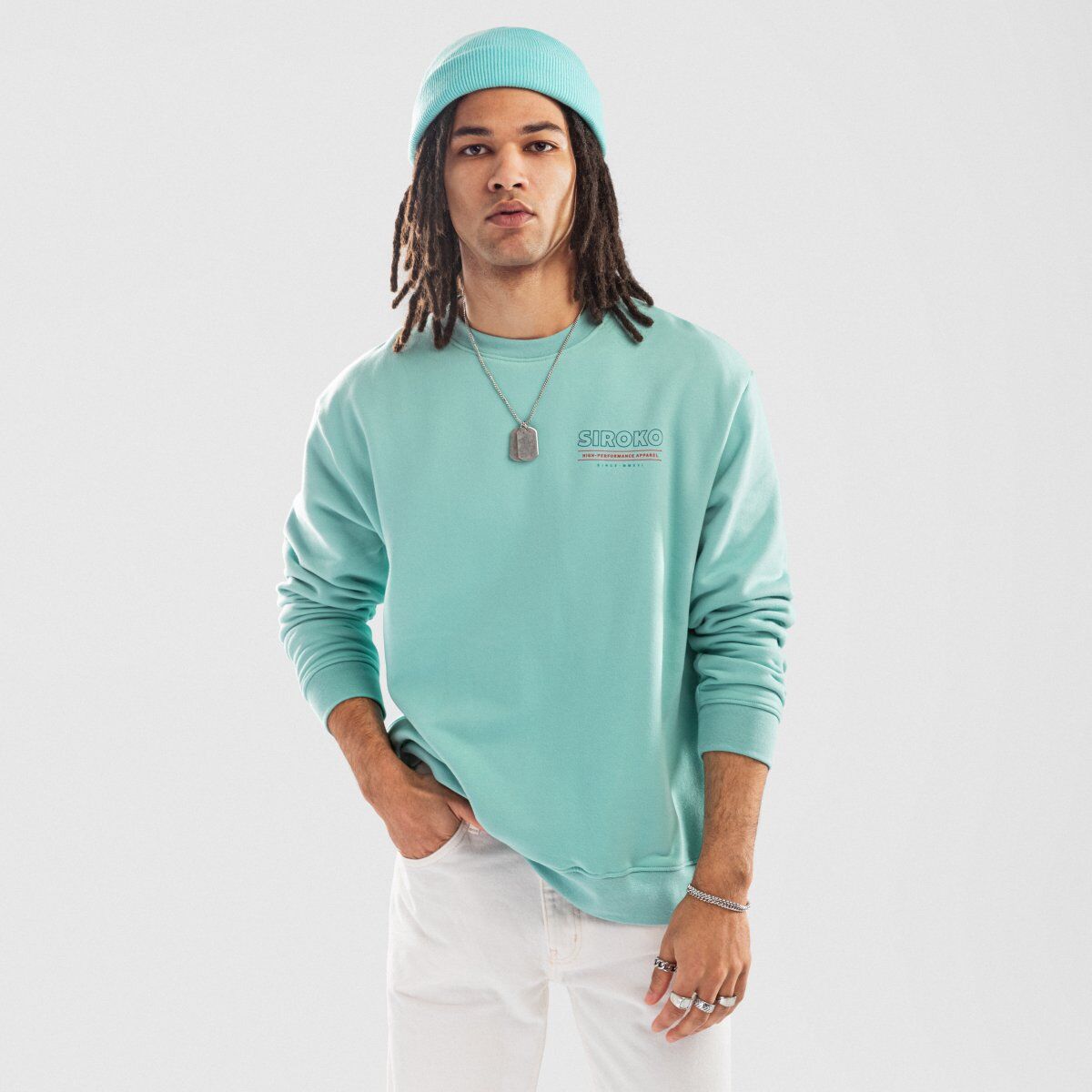 Sudadera sin Capucha con Cuello Redondo Siroko  Believe (M)