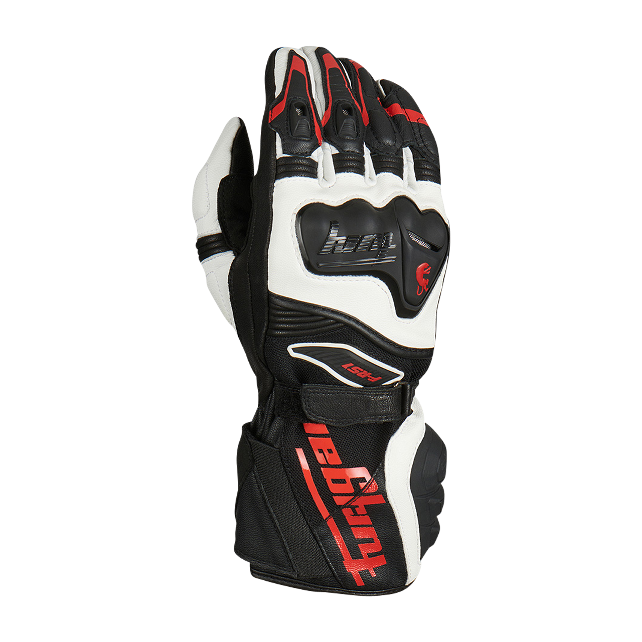 Furygan Guantes de Moto  F-RS1 Negro–Rojo-Blanco