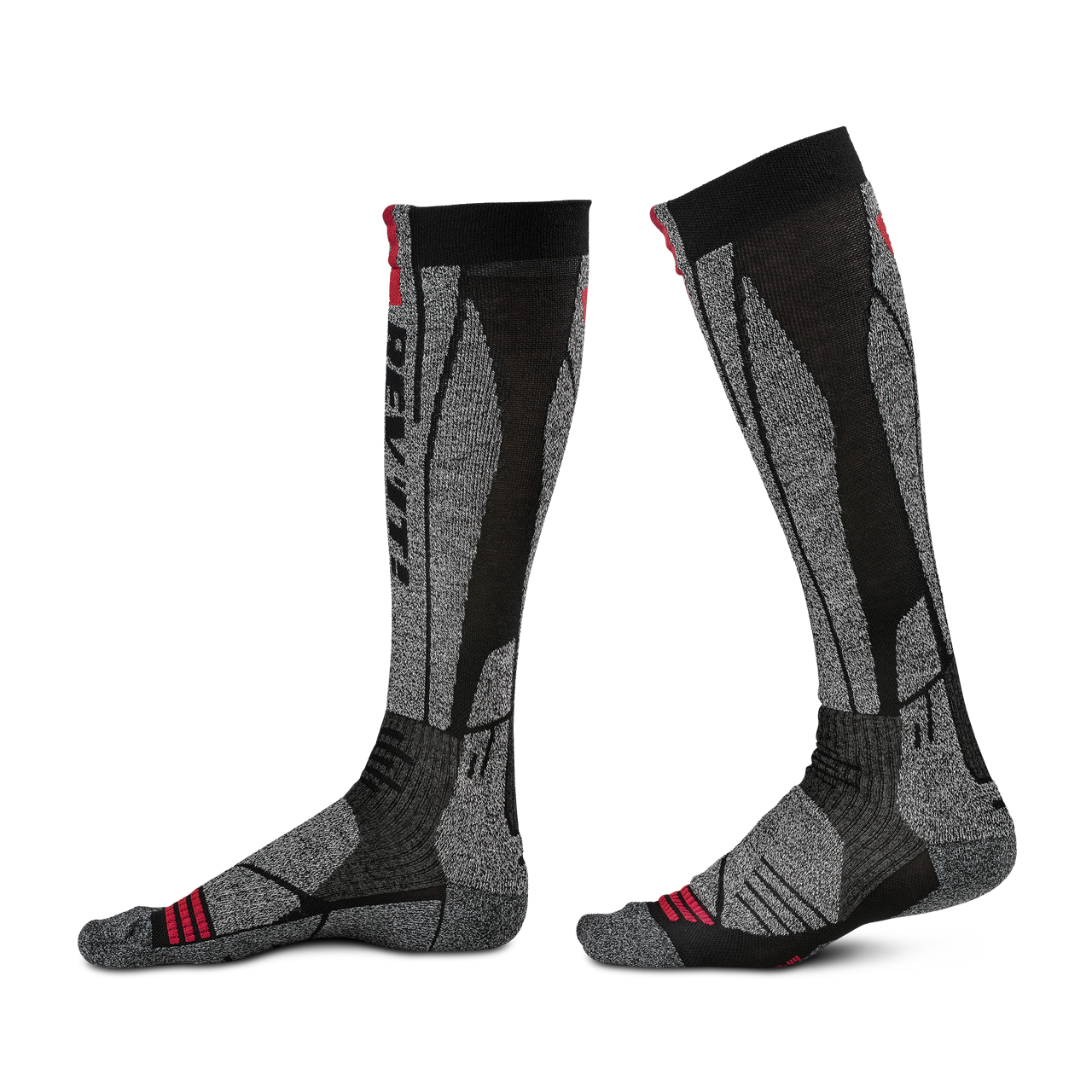 REV'IT! Calcetines Capa Base  Kalahari Gris Oscuro-Rojo