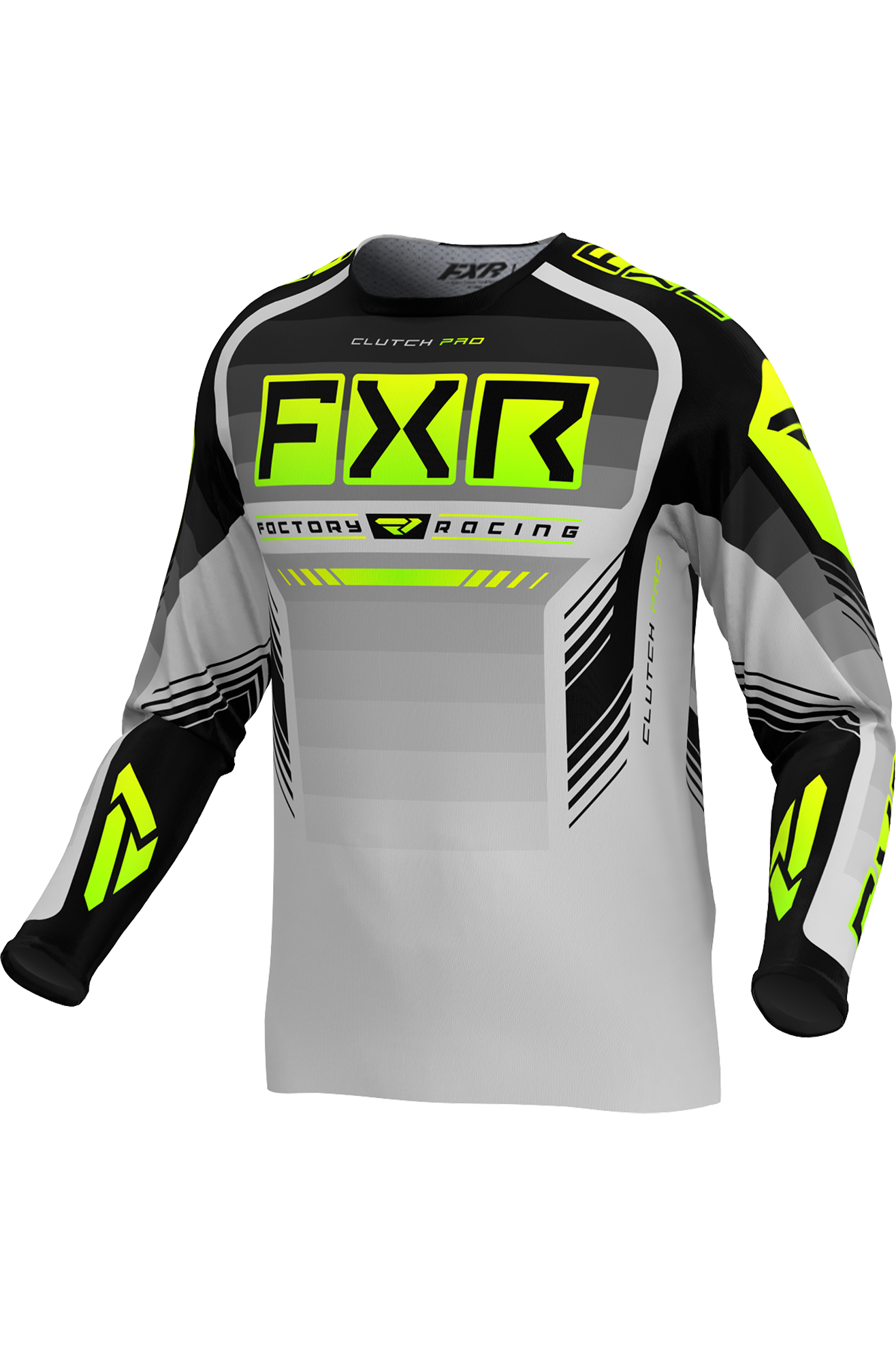 FXR Camiseta de Cross  Clutch Pro Gris-Hivis