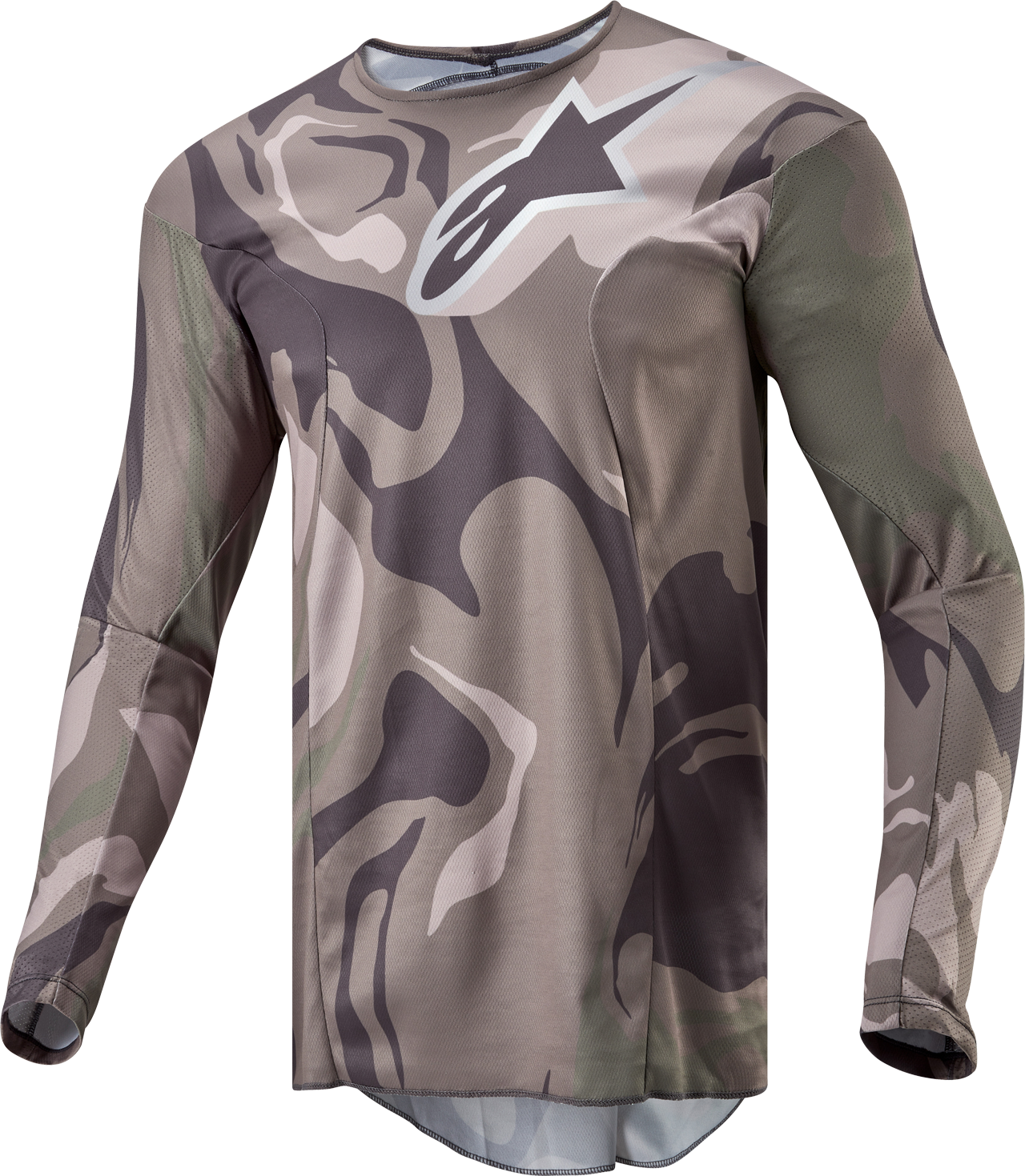 Alpinestars Camiseta de Cross  Racer Tactical Verde Militar-Camuflaje-Marrón