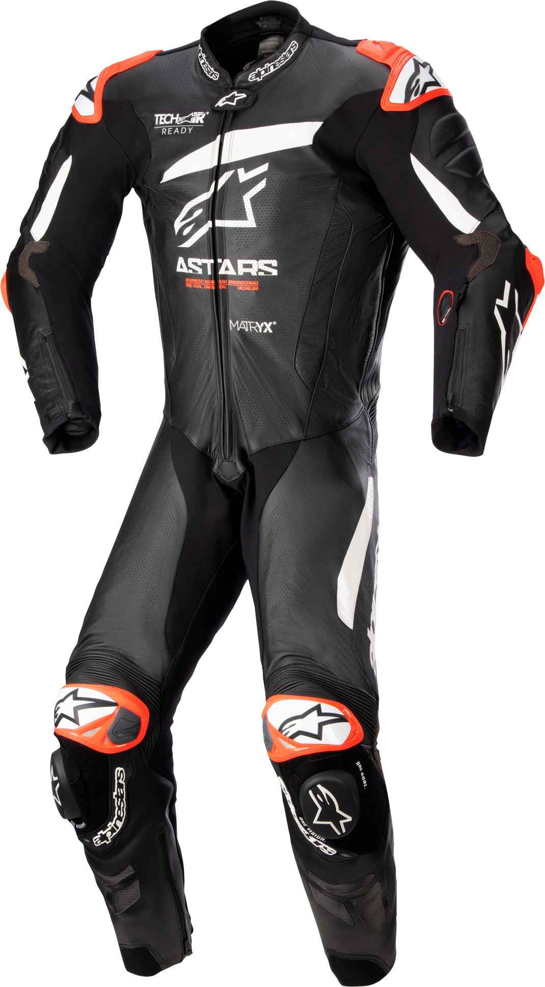 Alpinestars Mono de Cuero  GP Plus V4 Negro-Blanco