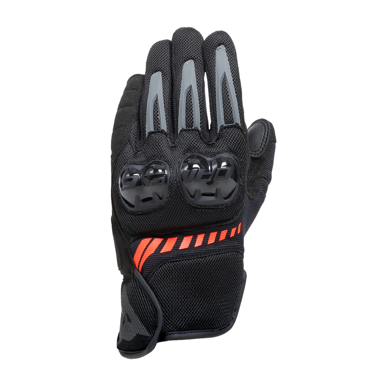 Dainese Guantes de Moto  MIG 3 Air Negro-Rojo Fluo