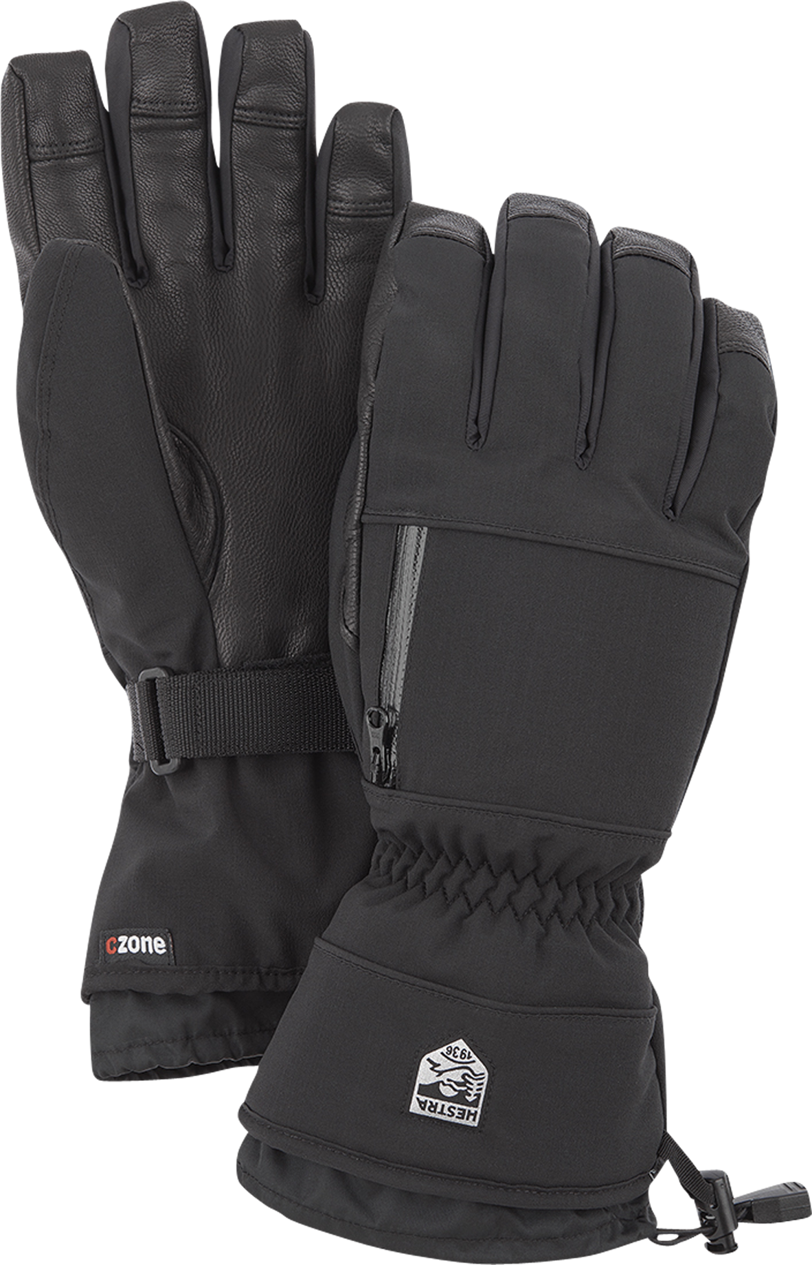 Hestra Guantes Moto de Nieve  CZone Pointer Short Finger Negros