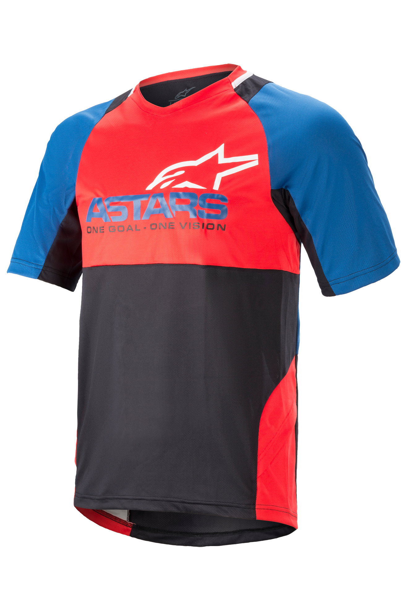 Alpinestars Camiseta de Bici de Montaña   Drop 8.0 SS Mid-Azul-Rojo